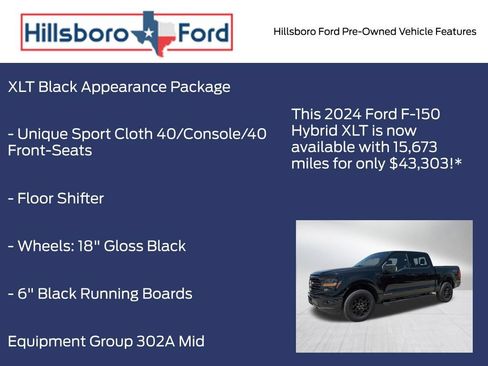 Used 2024 Ford F150 XLT w/ Equipment Group 302A MID AWD/4WD image 6