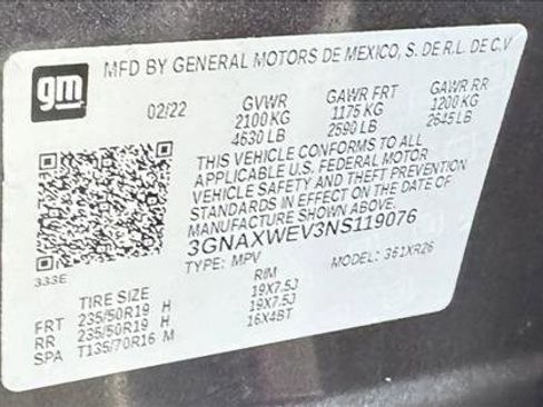 Used 2022 Chevrolet Equinox RS w/ RS Leather Package image 22