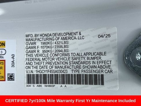 Used 2025 Honda Accord SE image 31