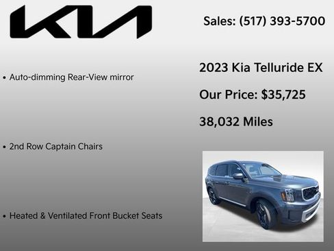 Used 2023 Kia Telluride EX w/ EX Captain's Chair Package AWD/4WD image 12