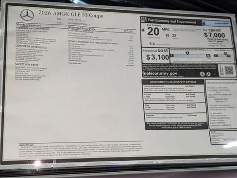 New 2026 Mercedes-Benz GLE 53 AMG 4MATIC Coupe image 19