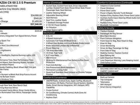 New 2026 MAZDA CX-50 AWD 2.5 S w/ Premium Package image 26