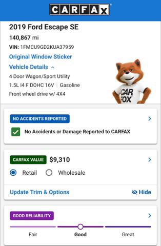 Used 2019 Ford Escape SE AWD/4WD image 14