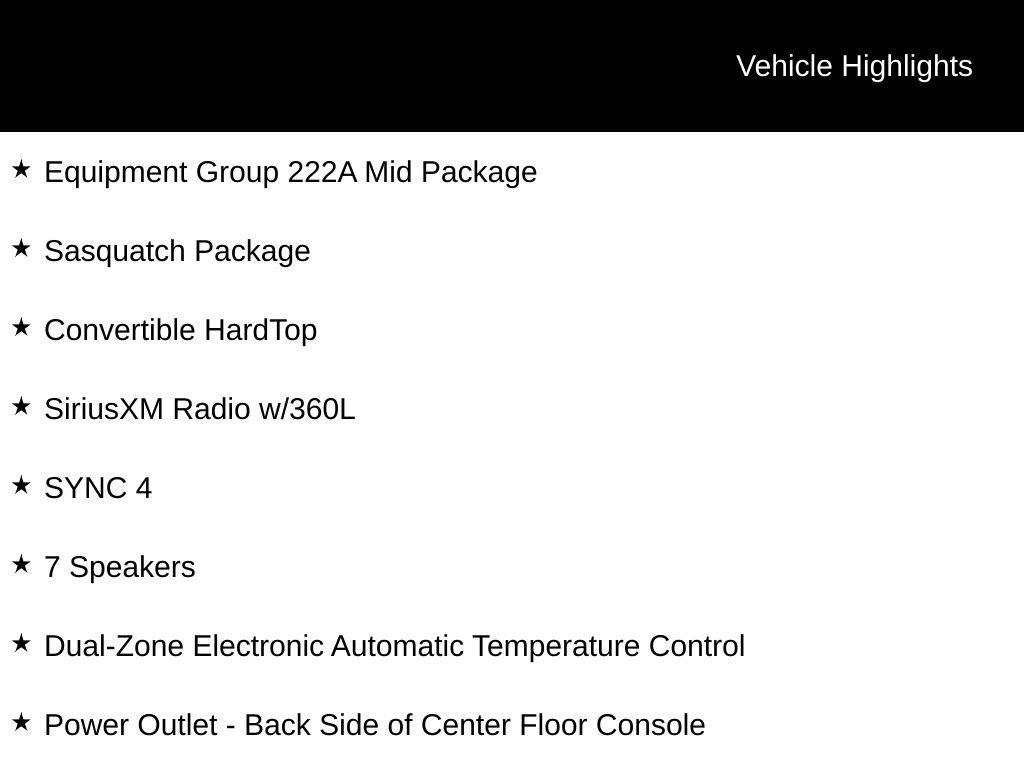 Used 2024 Ford Bronco Big Bend w/ Sasquatch Package AWD/4WD image 5
