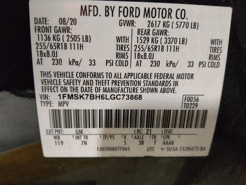 Used 2020 Ford Explorer 2WD image 33