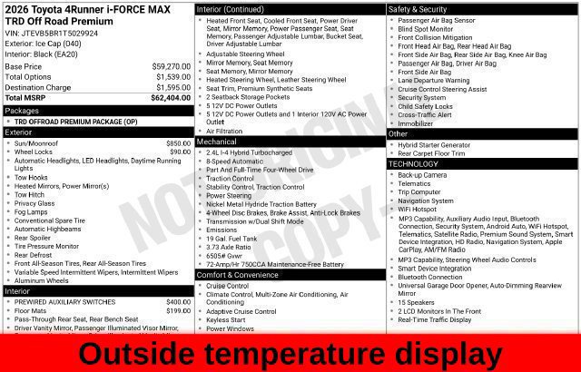 Used 2026 Toyota 4Runner TRD Off-Road Premium AWD/4WD image 63