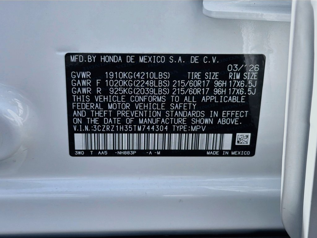 Certified 2026 Honda HR-V LX image 29