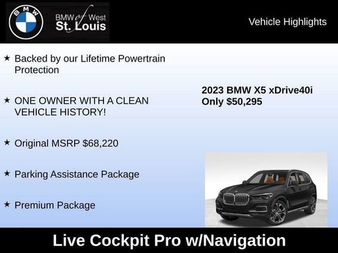 Used 2023 BMW X5 xDrive40i w/ Premium Package image 66