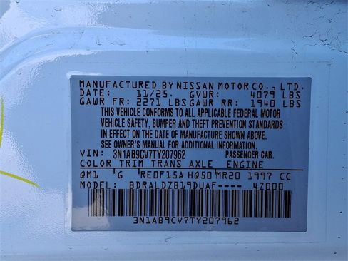 New 2026 Nissan Sentra SV w/ SV Convenience Package image 18