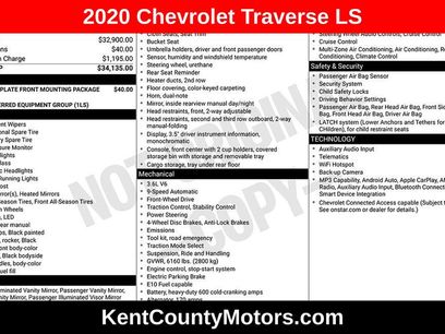 Used 2020 Chevrolet Traverse LS