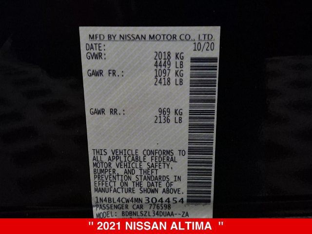 Certified 2021 Nissan Altima 2.5 SR w/ SR Premium Package AWD/4WD image 41