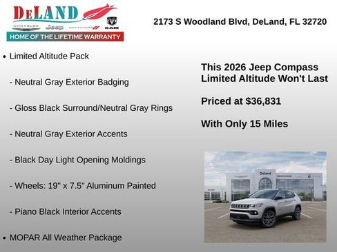 New 2026 Jeep Compass Limited w/ Sun, Sound & Navigation Group AWD/4WD image 12