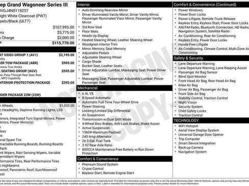 Used 2022 Jeep Grand Wagoneer Series III w/ Rear Seat Video Group 1 image 14