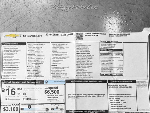 Used 2016 Chevrolet Corvette Z06 image 61