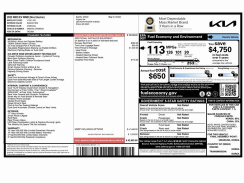 Used 2023 Kia Niro Wind w/ Wind Preserve Package image 2