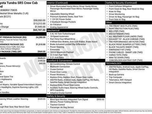 Used 2024 Toyota Tundra SR5 w/ TRD Sport Premium Package AWD/4WD image 11