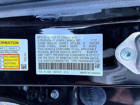Used 2022 Honda Civic Sport image 16