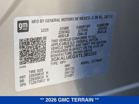 New 2026 GMC Terrain Elevation image 37