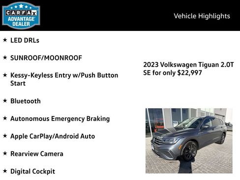 Certified 2023 Volkswagen Tiguan SE w/ Panoramic Sunroof Package image 4