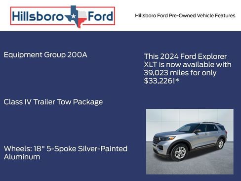 Used 2024 Ford Explorer XLT w/ Class IV Trailer Tow Package AWD/4WD image 3