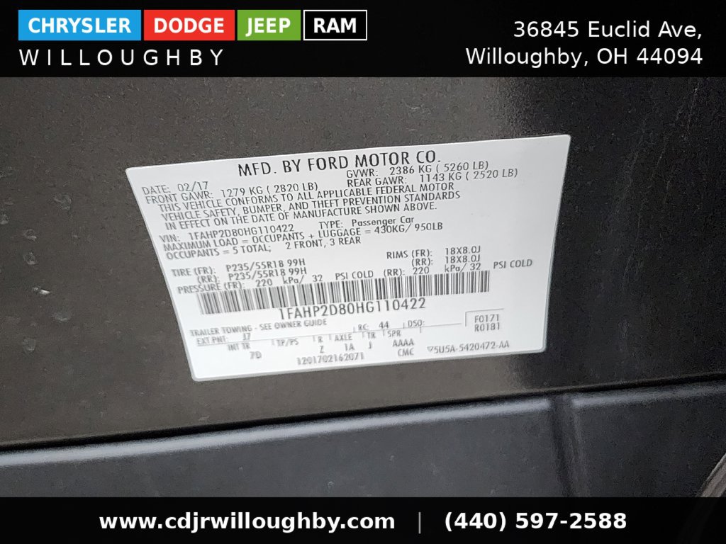 Used 2017 Ford Taurus SE FWD image 43