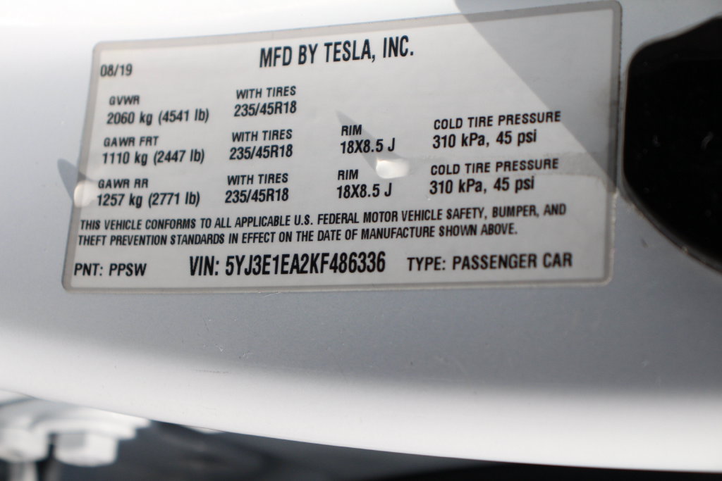 Used 2019 Tesla Model 3 Standard Range Plus RWD image 28