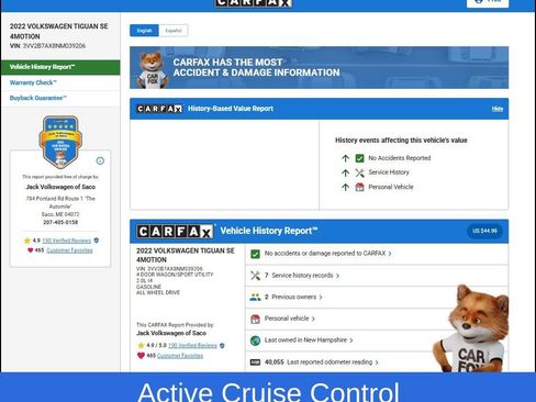 Used 2022 Volkswagen Tiguan SE w/ Panoramic Sunroof Package image 14