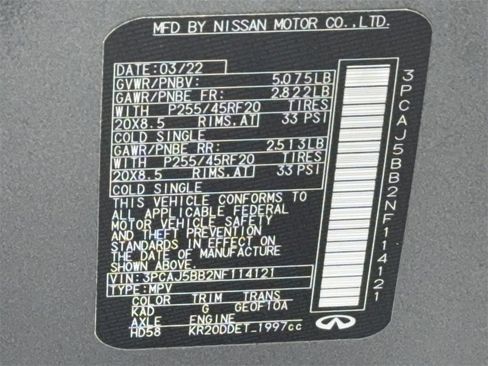 Used 2022 INFINITI QX50 Luxe w/ Appearance Package image 57