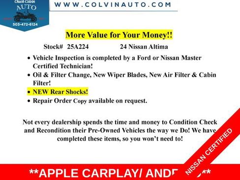 Certified 2024 Nissan Altima 2.5 SR image 2