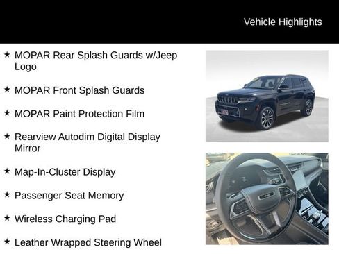 New 2024 Jeep Grand Cherokee Overland w/ Advanced Protech Group III AWD/4WD image 15