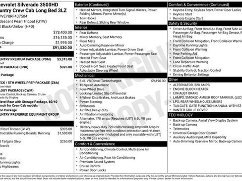 Used 2024 Chevrolet Silverado 3500 High Country w/ High Country Premium Package AWD/4WD image 3