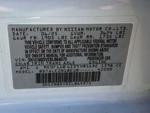 Certified 2025 Nissan Versa S w/ Trunk Package image 30