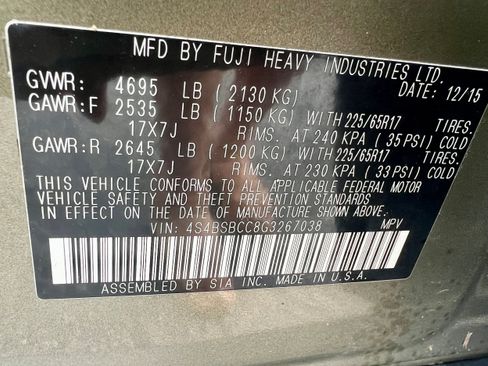 Used 2016 Subaru Outback 2.5i Premium w/ Popular Package #1 AWD/4WD image 21