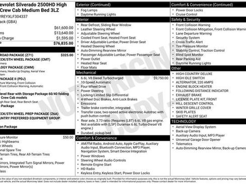 Used 2020 Chevrolet Silverado 2500 High Country w/ Z71 Off-Road Package image 35