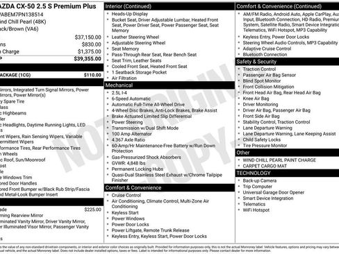 Certified 2023 MAZDA CX-50 AWD 2.5 S w/ Cargo Package image 3
