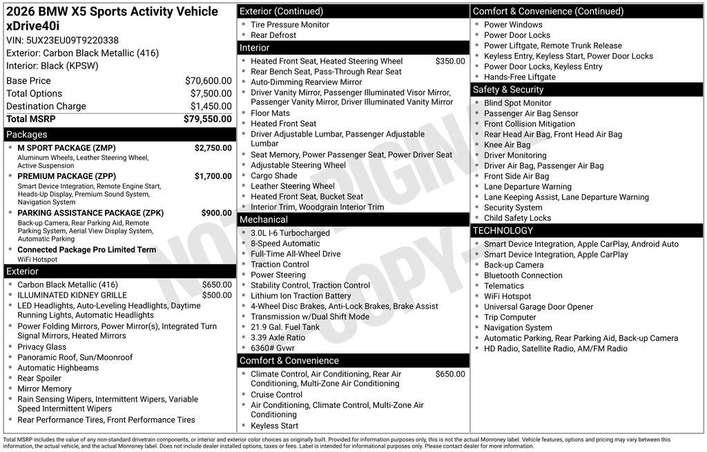 Used 2026 BMW X5 xDrive40i w/ M Sport Package AWD/4WD image 41