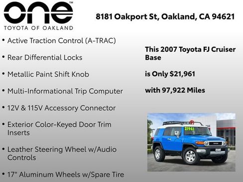 Used 2007 Toyota FJ Cruiser 4WD image 11