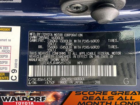 Used 2021 Toyota 4Runner Limited image 37