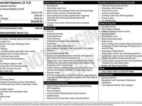 Used 2017 Chevrolet Equinox LS w/ LPO, Protection Package FWD image 13