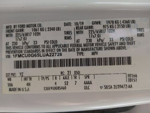 Used 2020 Ford Escape SE FWD image 33