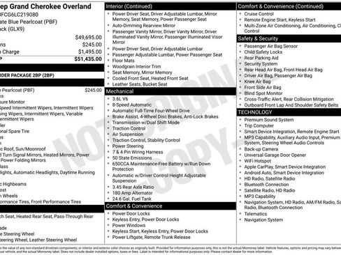 Used 2020 Jeep Grand Cherokee Overland AWD/4WD image 11