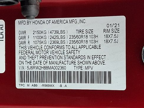 Used 2021 Honda CR-V EX-L image 27