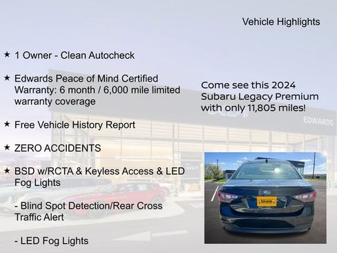 Used 2024 Subaru Legacy Premium AWD/4WD image 11