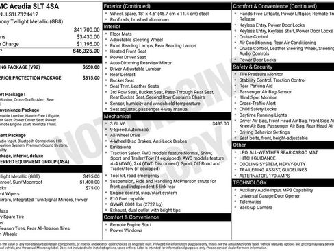 Used 2020 GMC Acadia SLT w/ Trailering Package AWD/4WD image 4