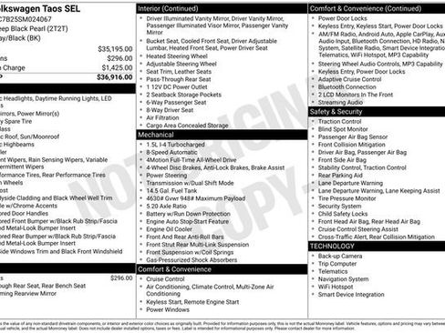 Used 2025 Volkswagen Taos SEL image 36