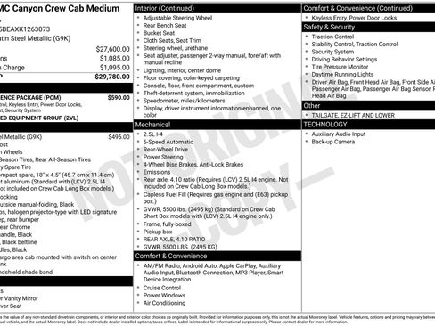 Used 2019 GMC Canyon 2WD Crew Cab w/ Convenience Package image 63