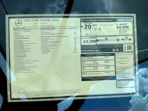 New 2025 Mercedes-Benz S 580 4MATIC Sedan image 22