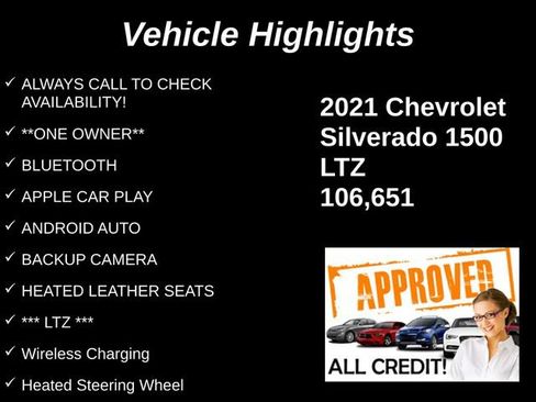 Used 2021 Chevrolet Silverado 1500 LTZ w/ Technology Package AWD/4WD image 9