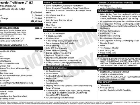 Used 2022 Chevrolet TrailBlazer LT w/ Convenience Package image 10