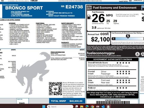 Used 2024 Ford Bronco Sport Outer Banks w/ Tech Package image 4